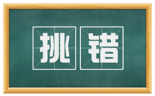 挑错
